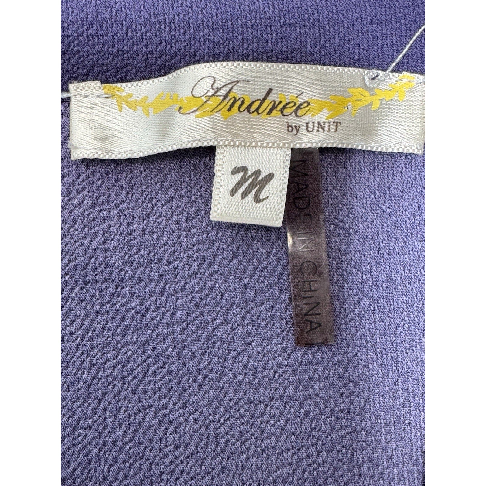 Andree by Unit Top Purple Floral Long Sleeve Artsy Boho Peasant Blouse Women’s M