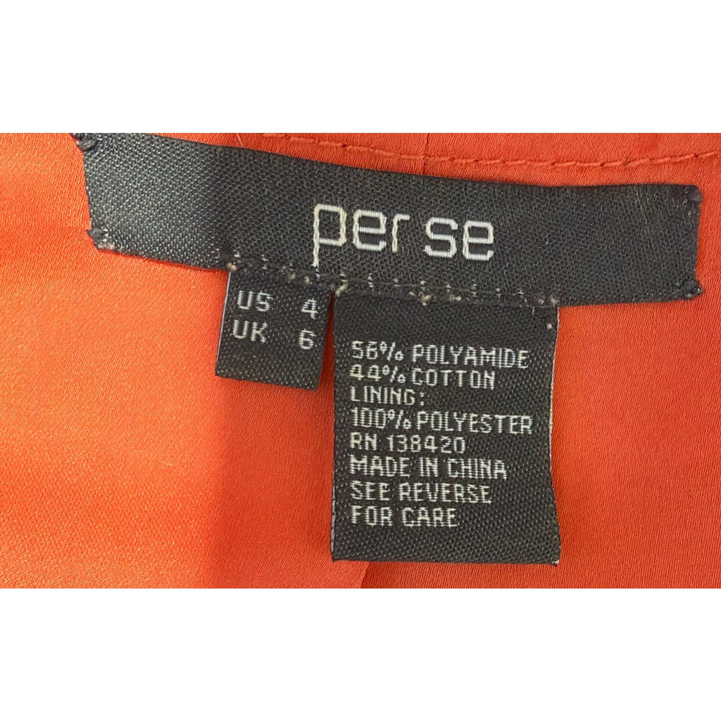Per Se By Carlisle Orange Boucle Tweed Fringe Cropped Blazer Jacket Women’s 4