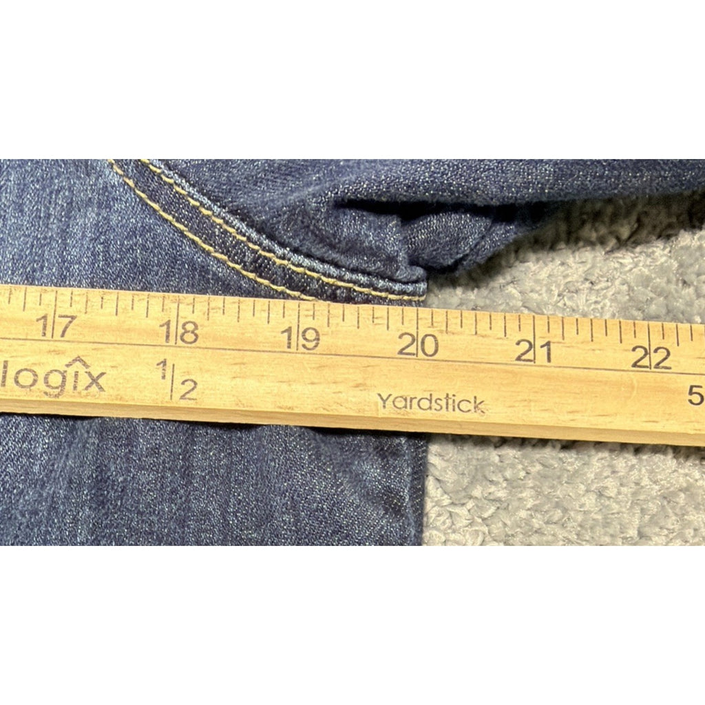 Torrid Womens Blue Denim Trucker Jean Jacket Button Front Dark Wash Size 0 Large