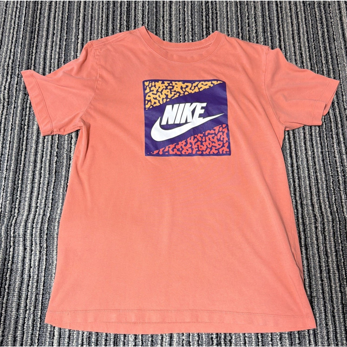 Nike Sportswear Coral Peach Futura T-Shirt Men's Size M - CT6572-814