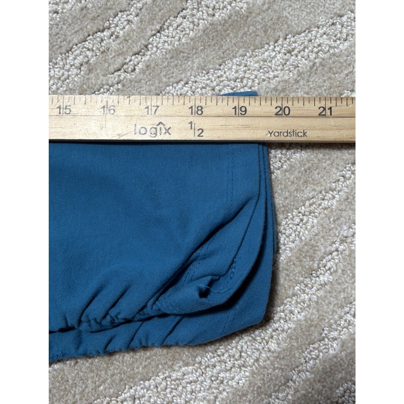 Satva High Rise Yoga Pants Women's L Blue Athletic Wear Stretch NWT Organic Cott