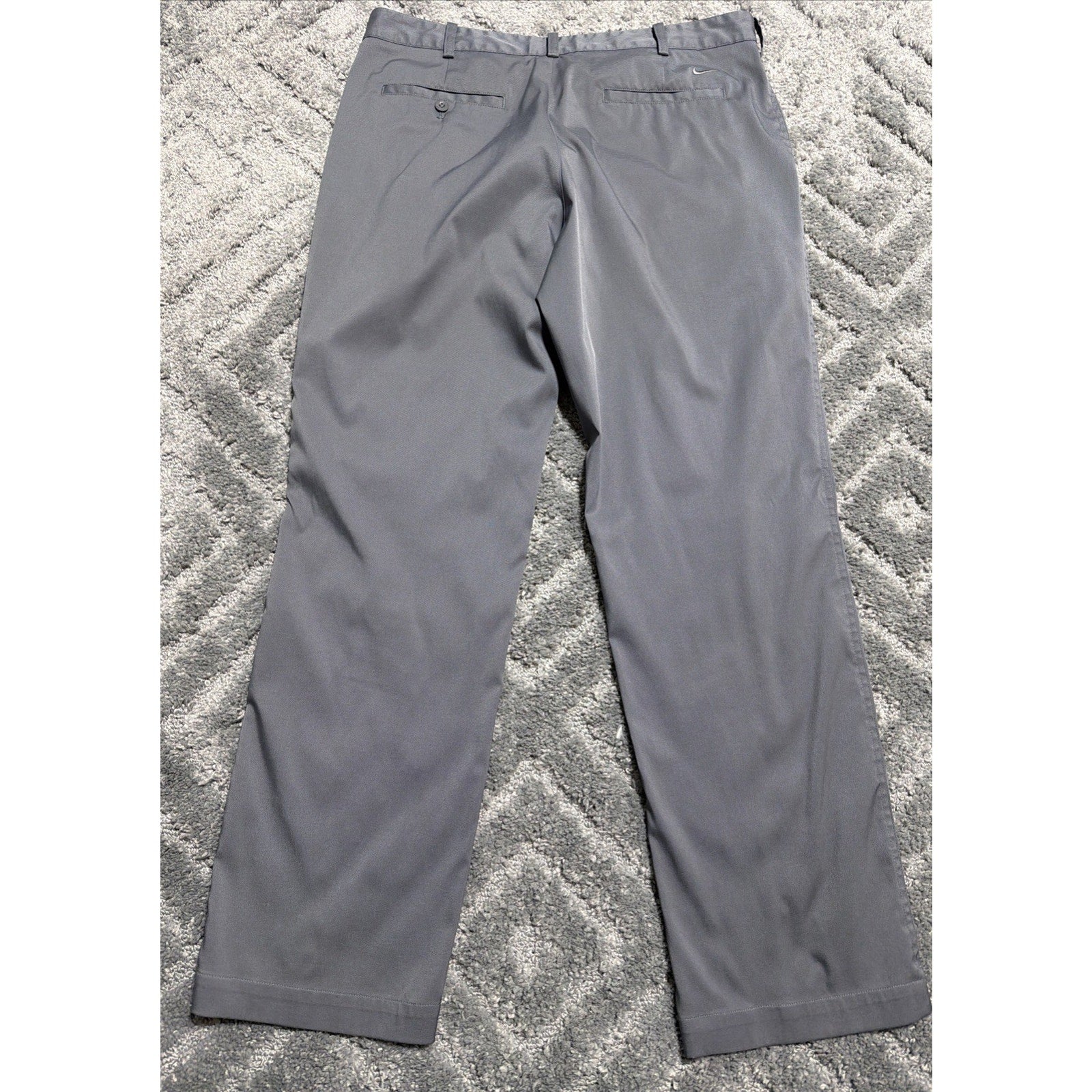 Nike Golf Pants Mens 36x32 Dri-Fit Light Gray Flat Front Straight Lightweight