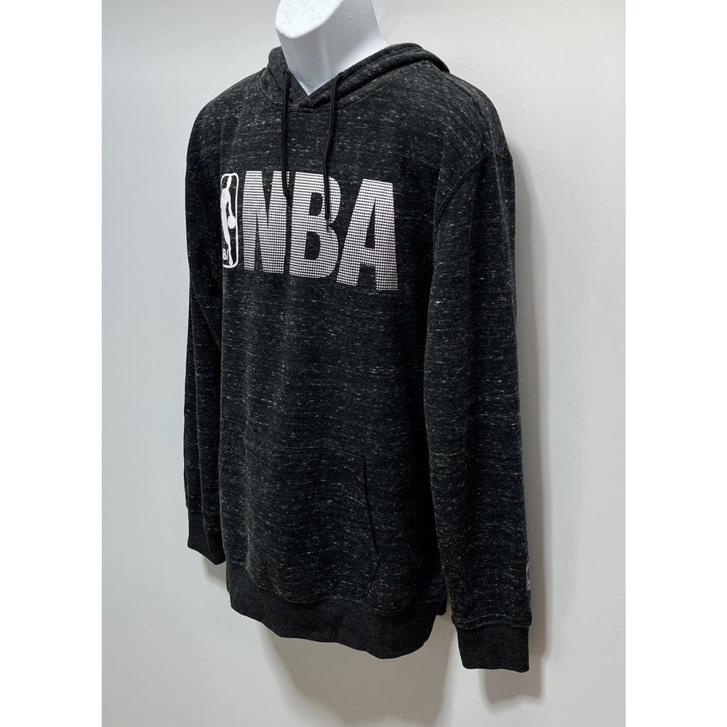 NBA Basketball Logo Hoodie Mens XL Black Pattern Long Sleeve Sweater License