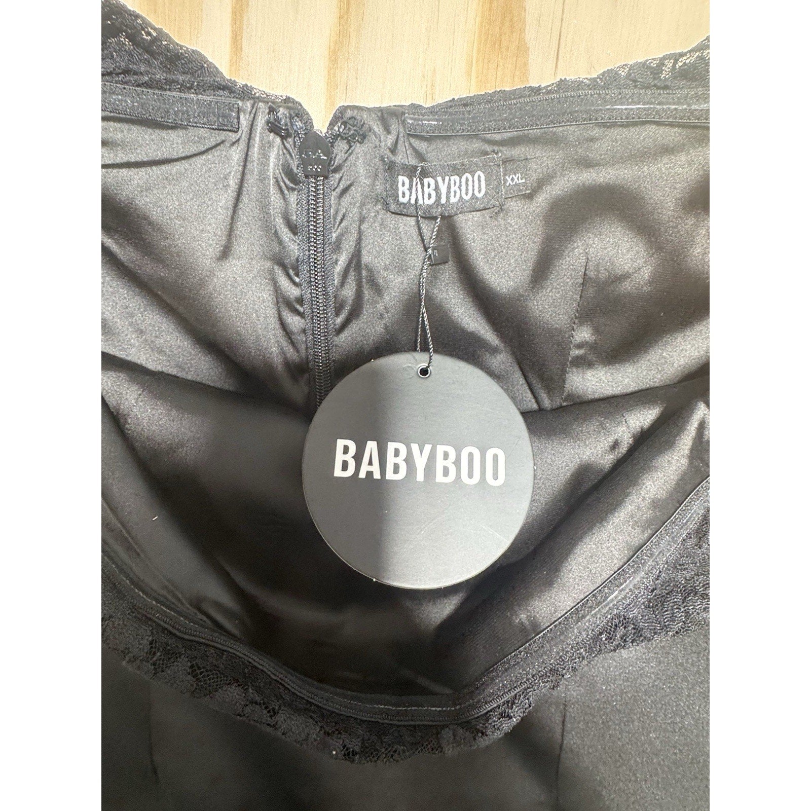 Babyboo Black Off Shoulder Lace Mini Dress Women’s Size XXL Georgianna NWT