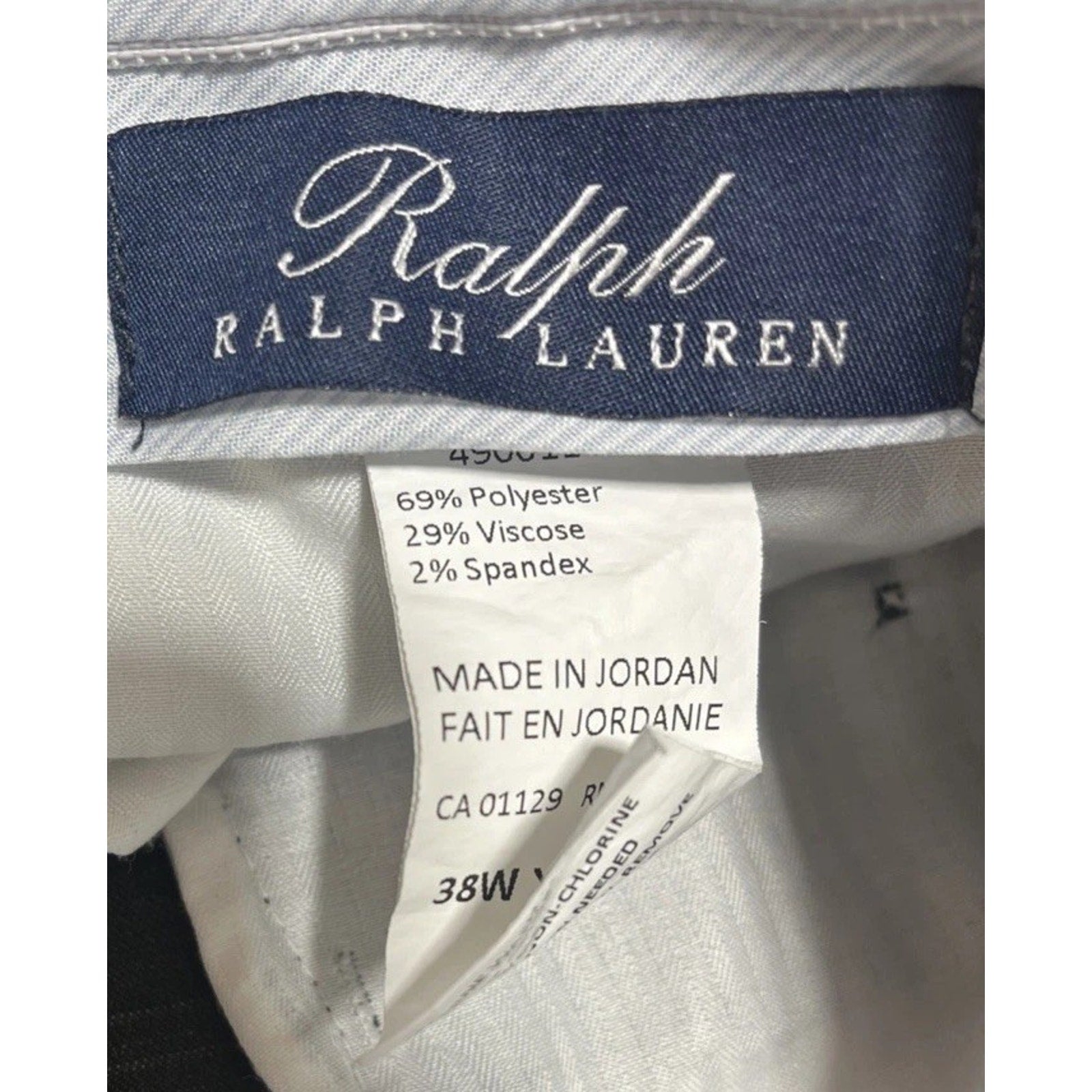 Polo Ralph Lauren Pants Men's 38x32 Gray Checked Plaid Casual Pleated Front