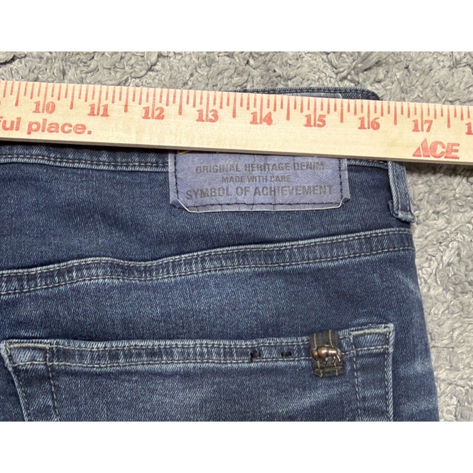 Buffalo David Bitton Parker-X Mens Denim Shorts Dark Wash Slim Fit Stretch 32