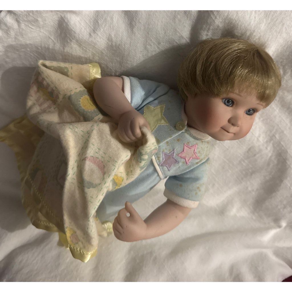 Ashton Drake Galleries Tuck Me In, Mommy Porcelain Baby Boy Doll