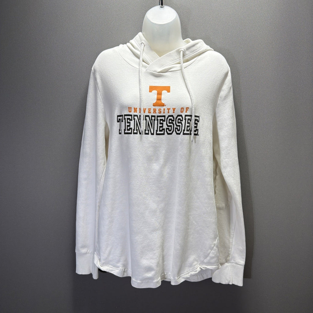 TENNESSEE VOLUNTEERS Womens XXL White Long Sleeve Hoody Shirt Top Champion. Spot