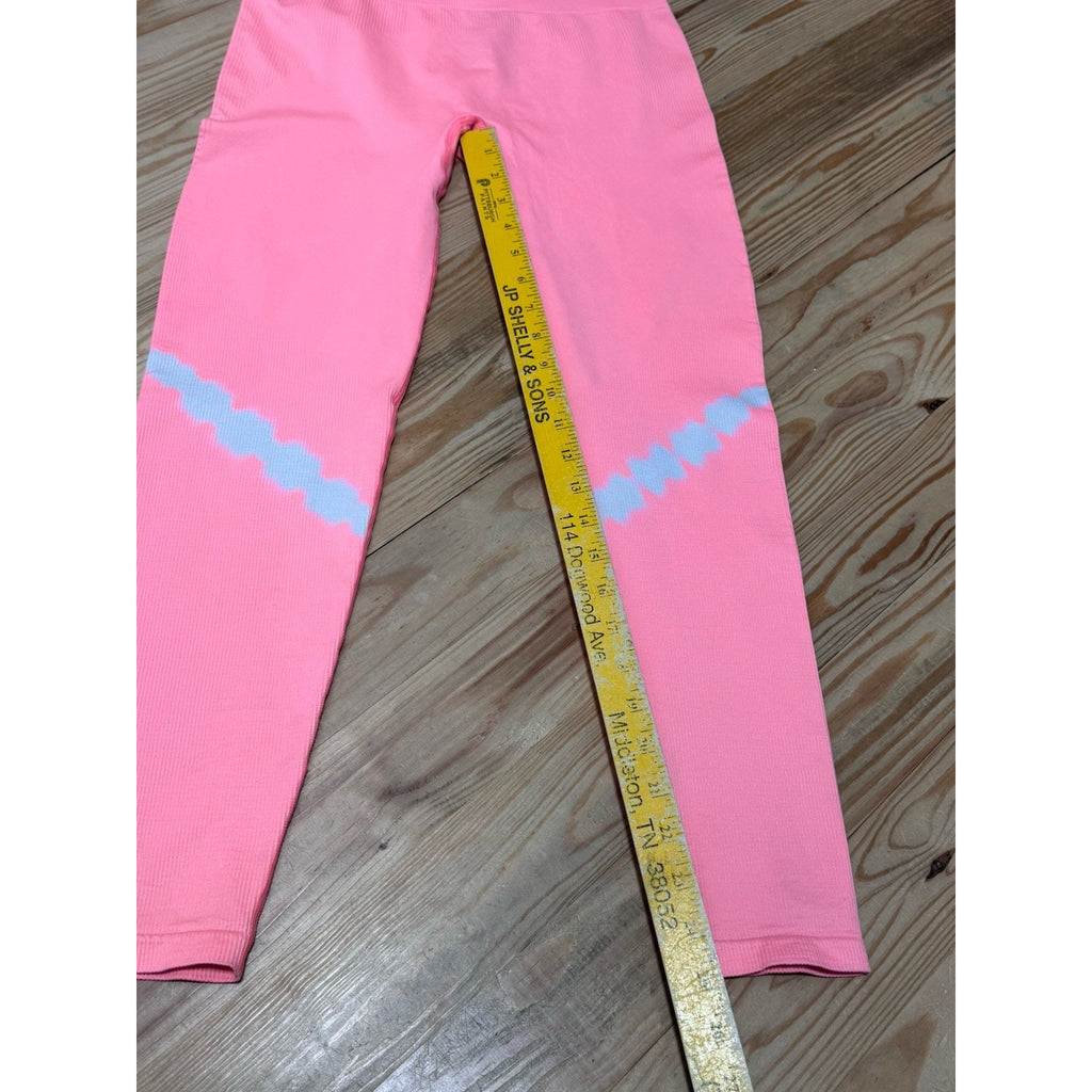 Victoria Secret Pink Cool & Comfy Peach Seamless Leggings Women’s Size Large