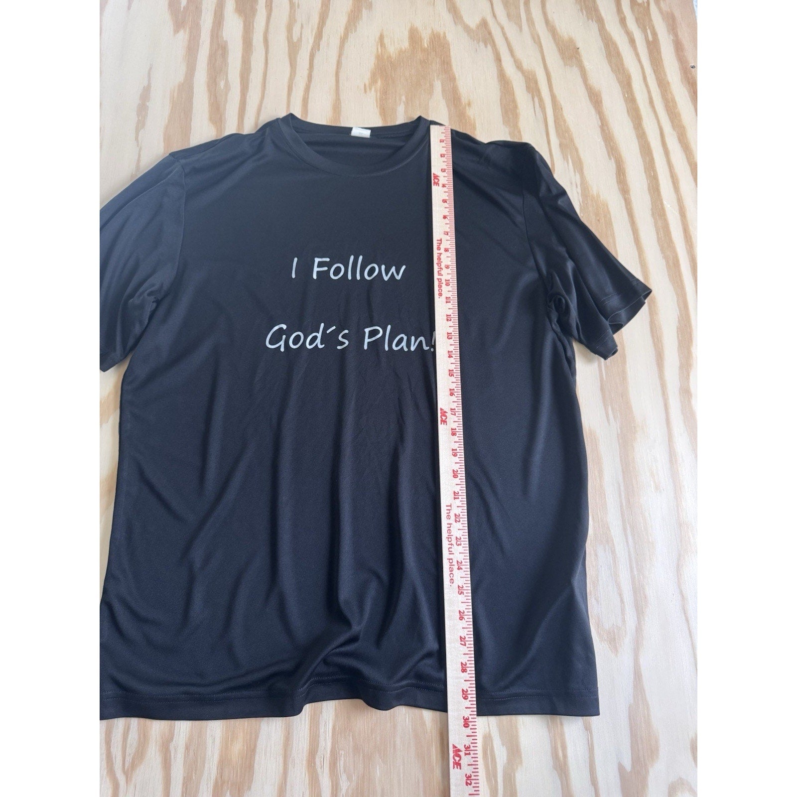 Sport-Tek XL I Follow God’s Plan Graphic T-Shirt Black Faith Christian