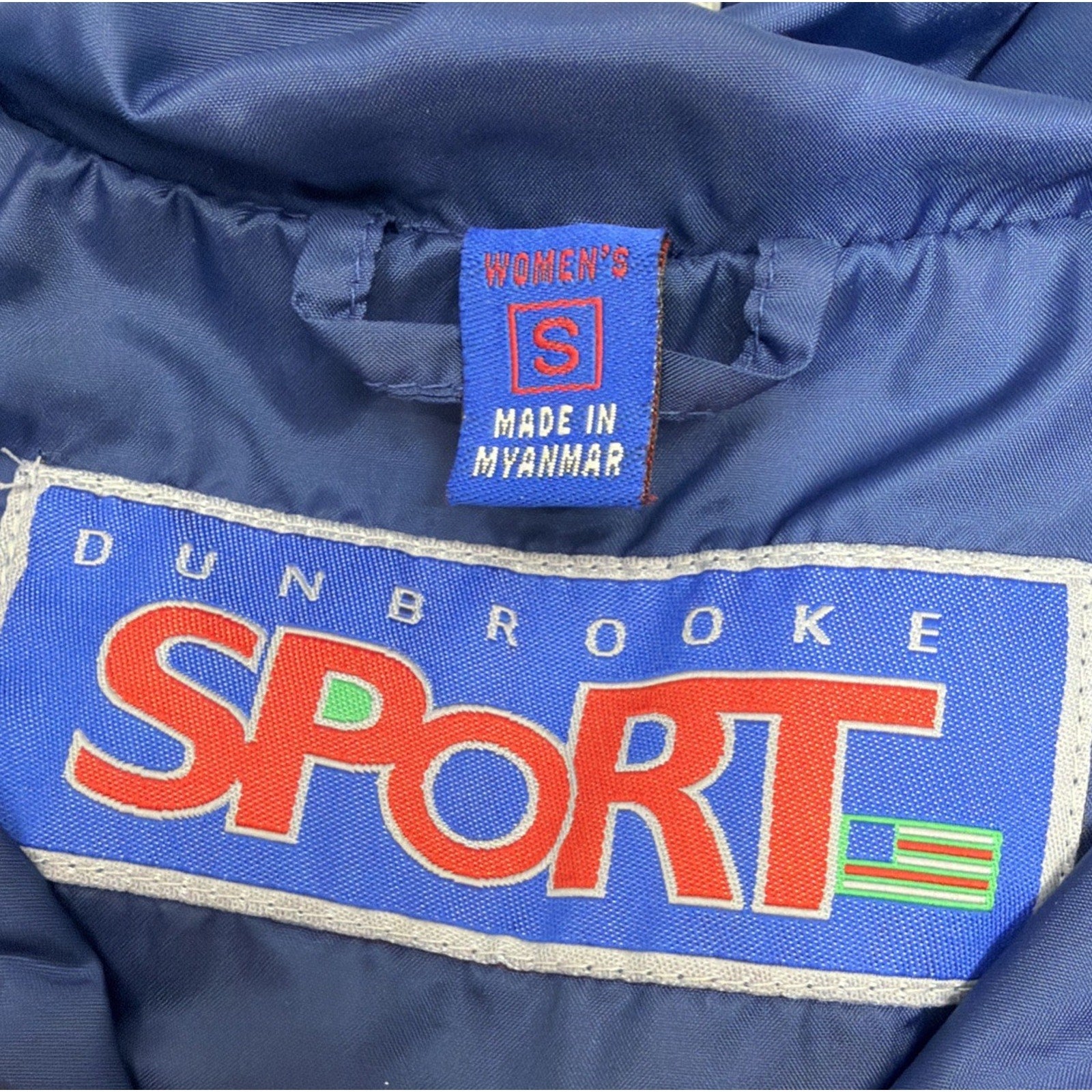 Vintage Dunbrooke Sport Womens Rain/ Windbreaker Jacket, Full Zip Size Small