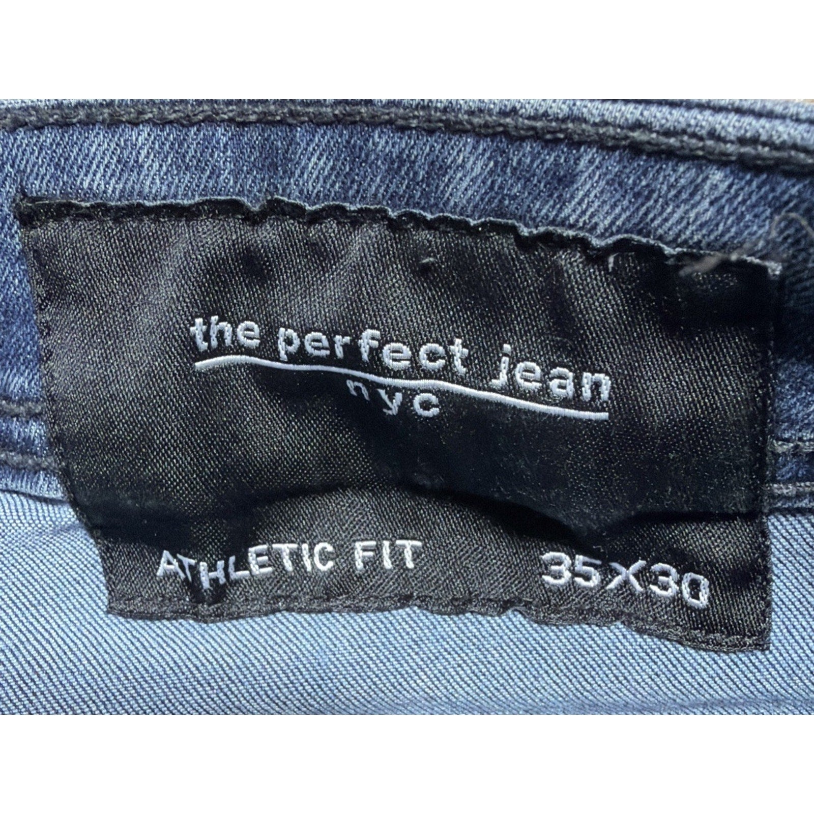 The Perfect Jean NYC Pants Mens 35x30 Blue Athletic Fit Stretch TPJ