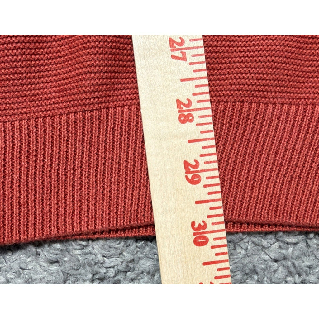 NWT IZOD Men’s XL Coral Orange 100% Cotton Textured Knit Crewneck Sweater