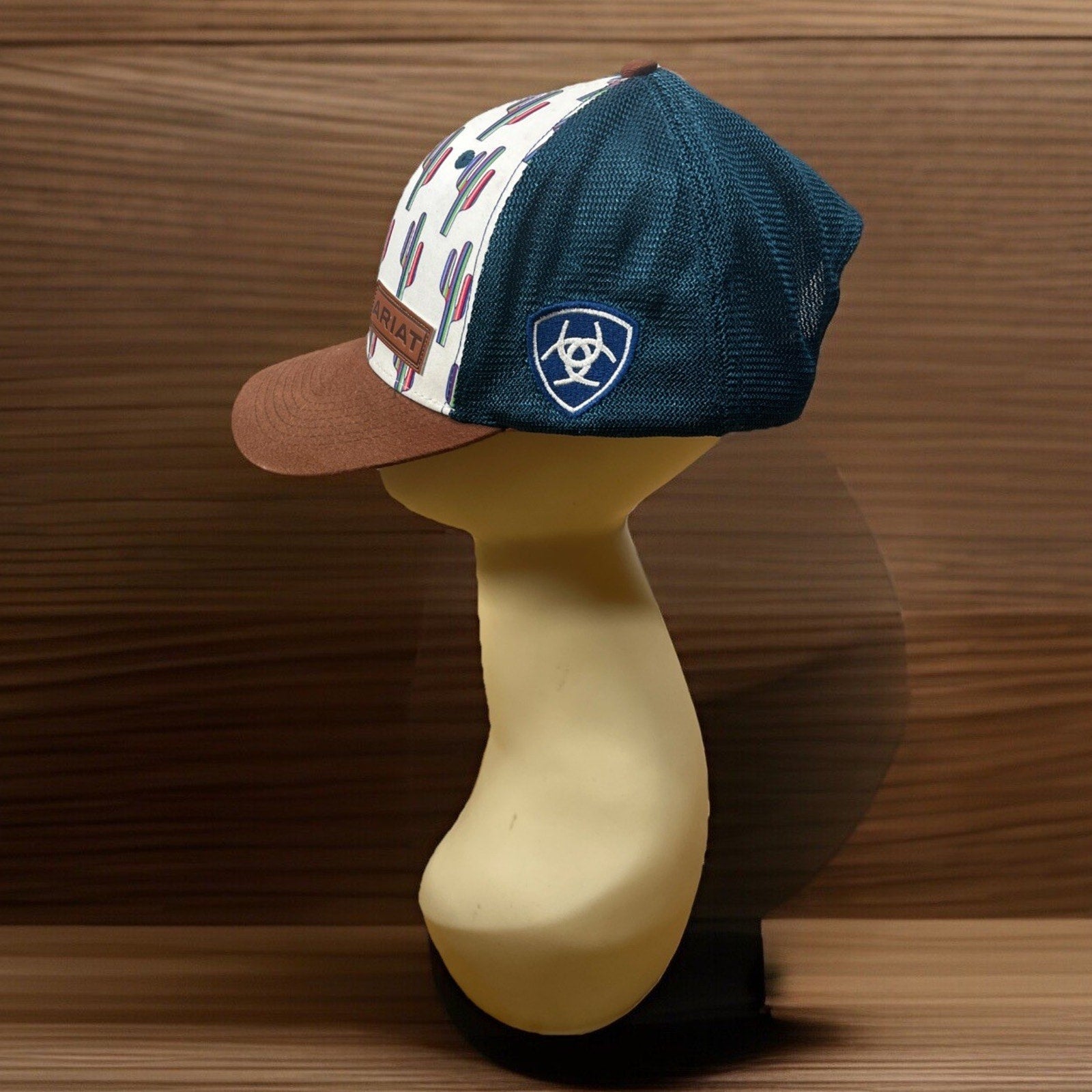 Ariat Cactus Snapback Trucker Hat Multi OSFM Mesh Back Colorblock