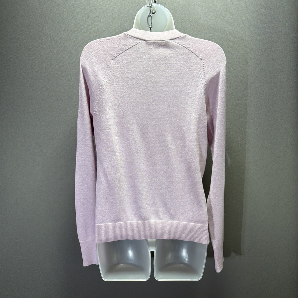 LOFT Womens Cardigan Sweater V Neck Lightweight Viscose Pale Pink Size XS