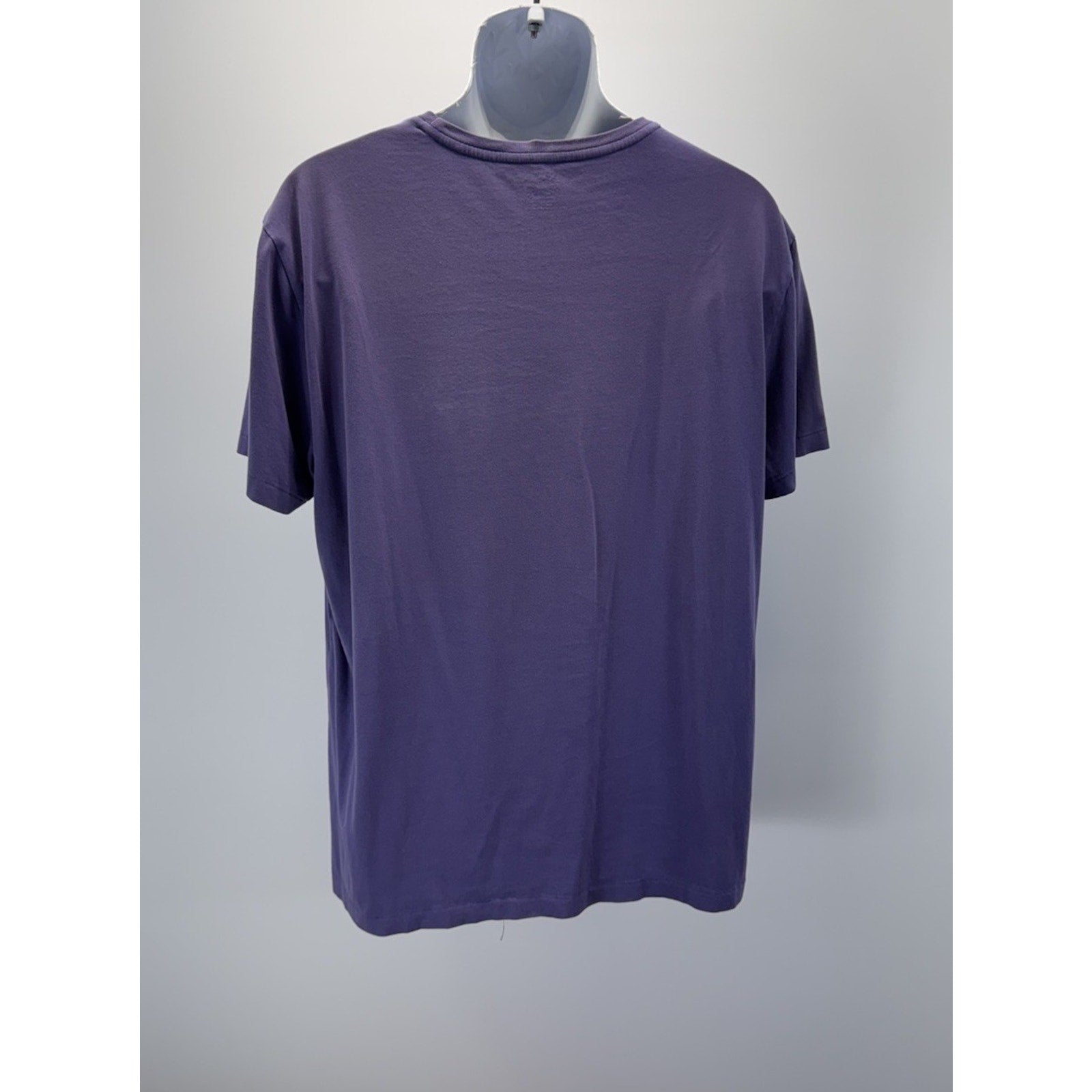 Polo Ralph Lauren Men’s Size Large Purple Short Sleeve Orange Logo Crew Neck