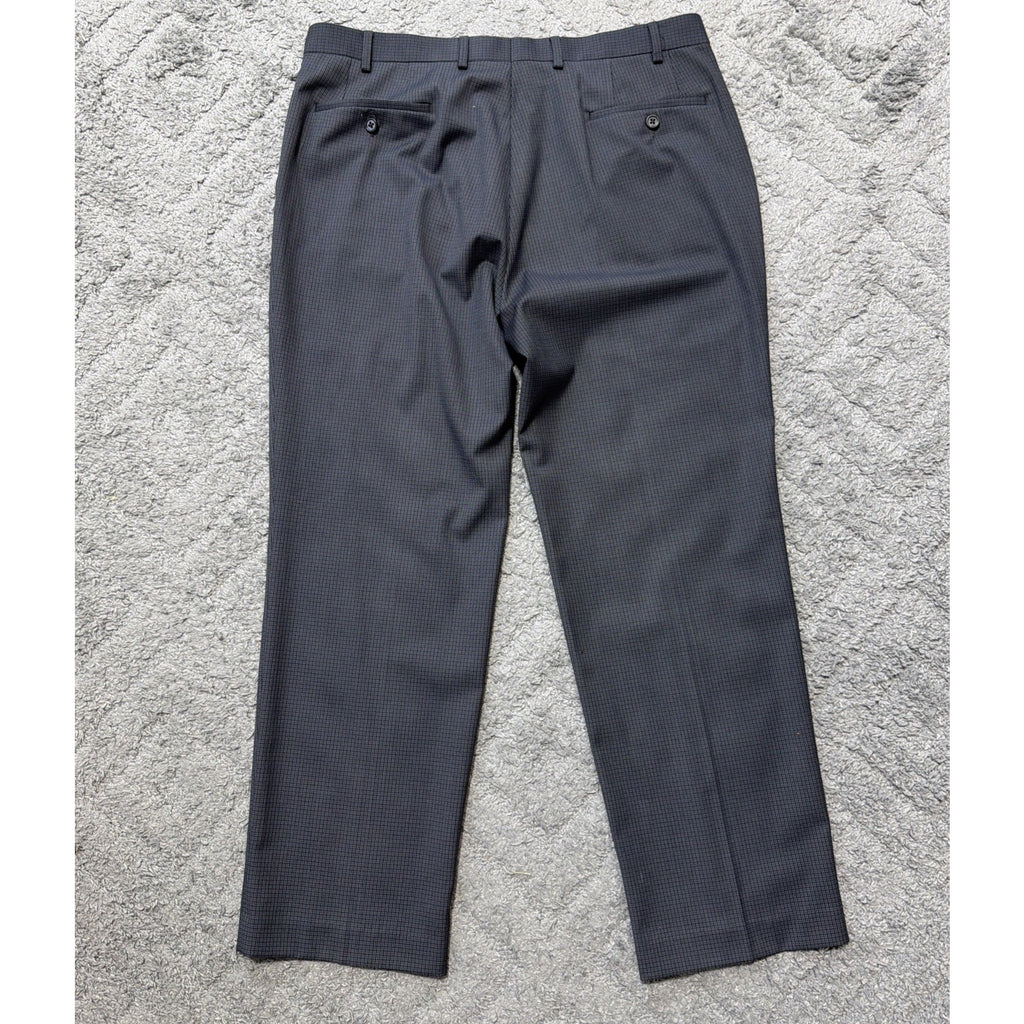 Michael Kors Herringbone Dress Pants Mens 36x29 Gray Straight Leg Flat Front