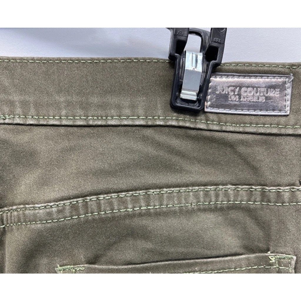 JUICY COUTURE Women’s Size 4 Olive Green Skinny Velour Jeans