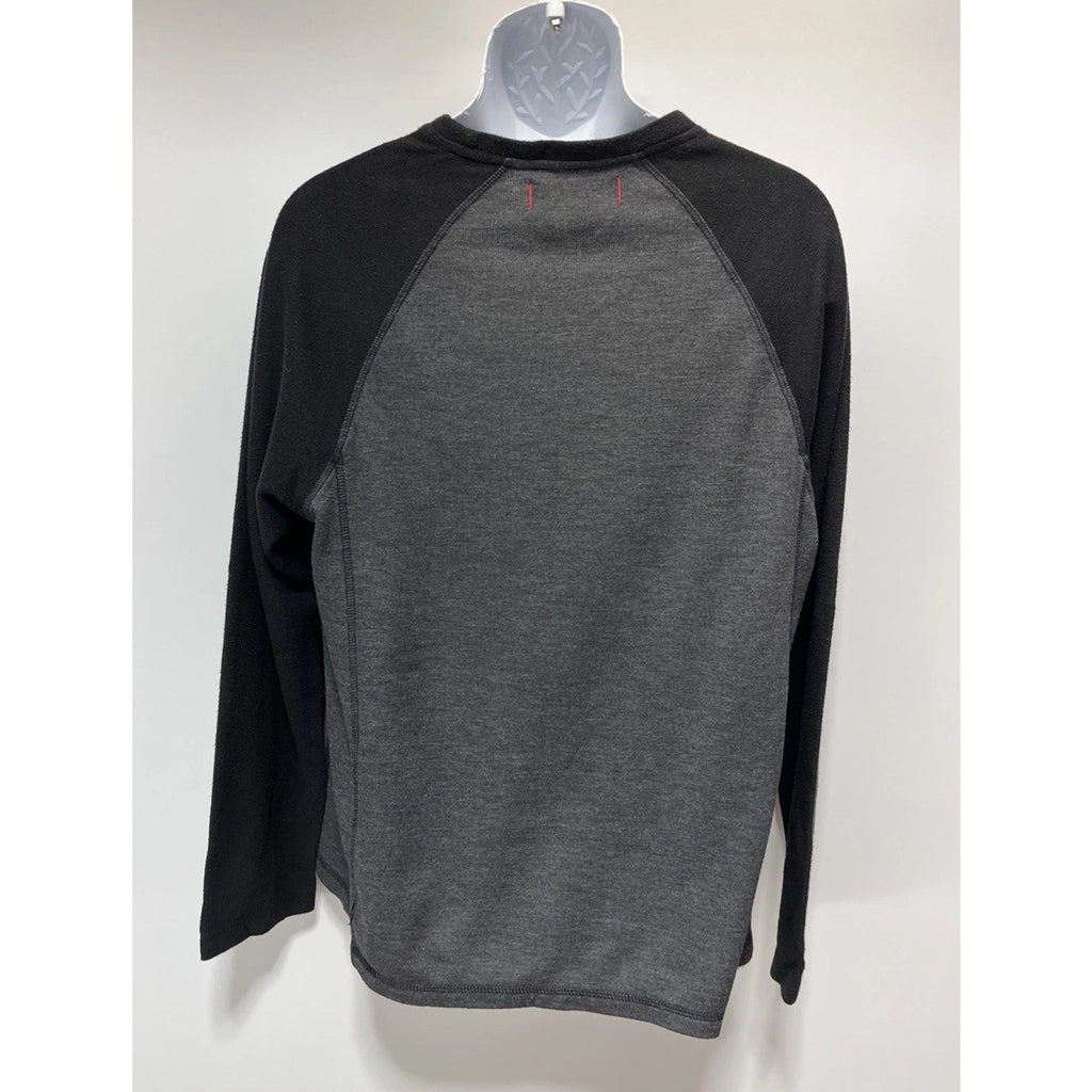 TOMMY BAHAMA Gray and Black Long Sleeve Crew Neck Sweatwr Shirt - Men Size Large