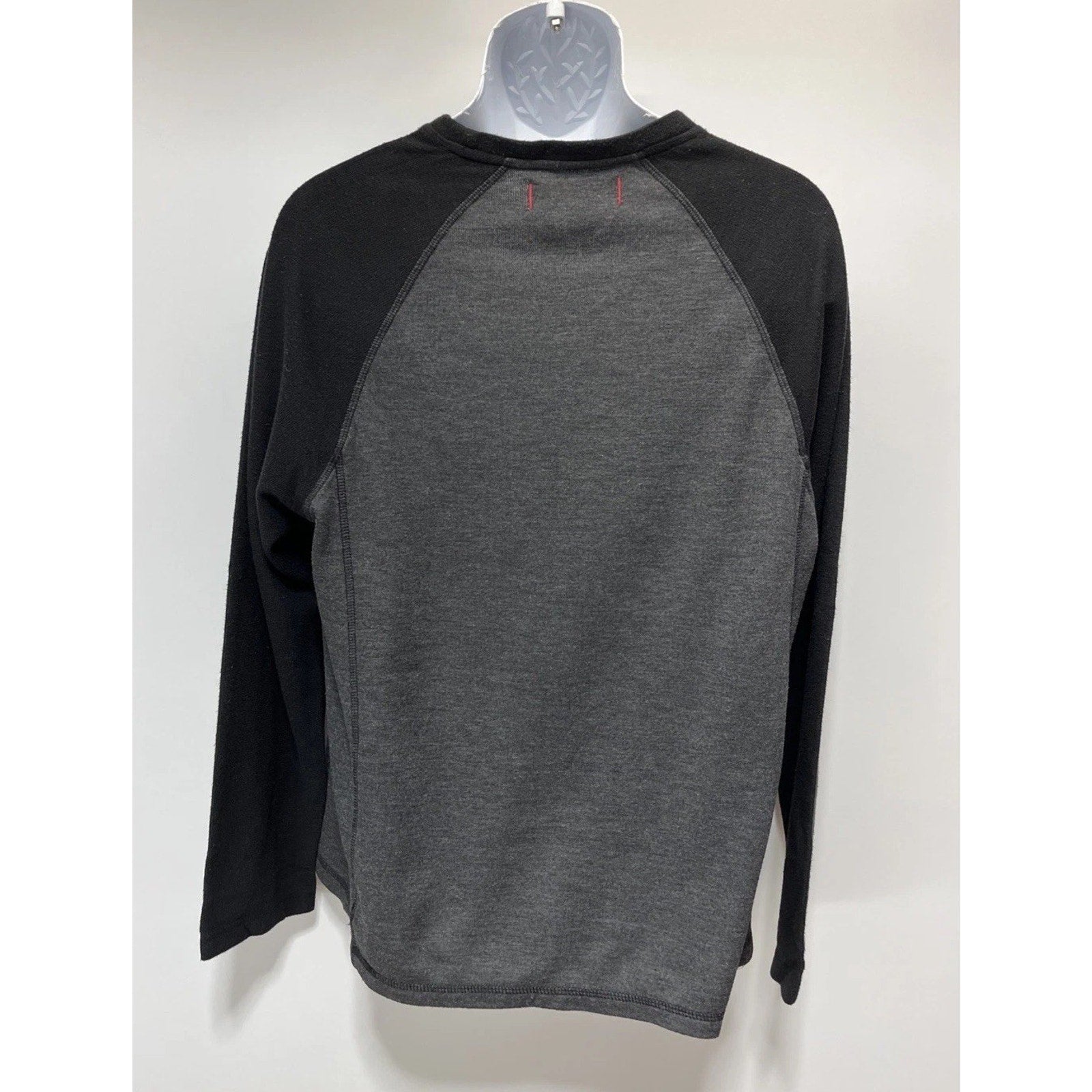 TOMMY BAHAMA Gray and Black Long Sleeve Crew Neck Sweatwr Shirt - Men Size Large