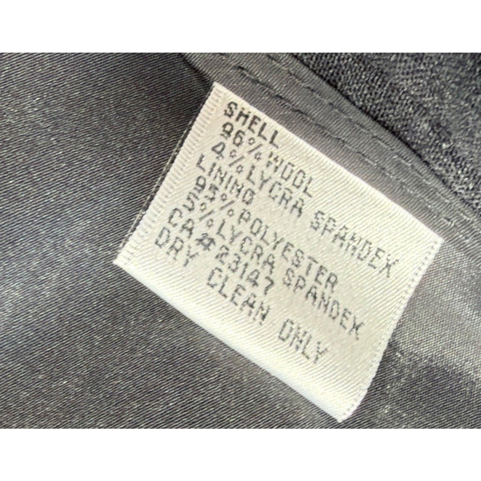 Vintage Talbots Sz 8 Petite Dark Gray Wool Lined Straight Pencil Skirt