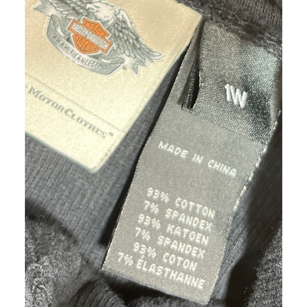 Black Love to Ride Harley Davidson bling velvet heart long sleeve Hoodie Sz 1W