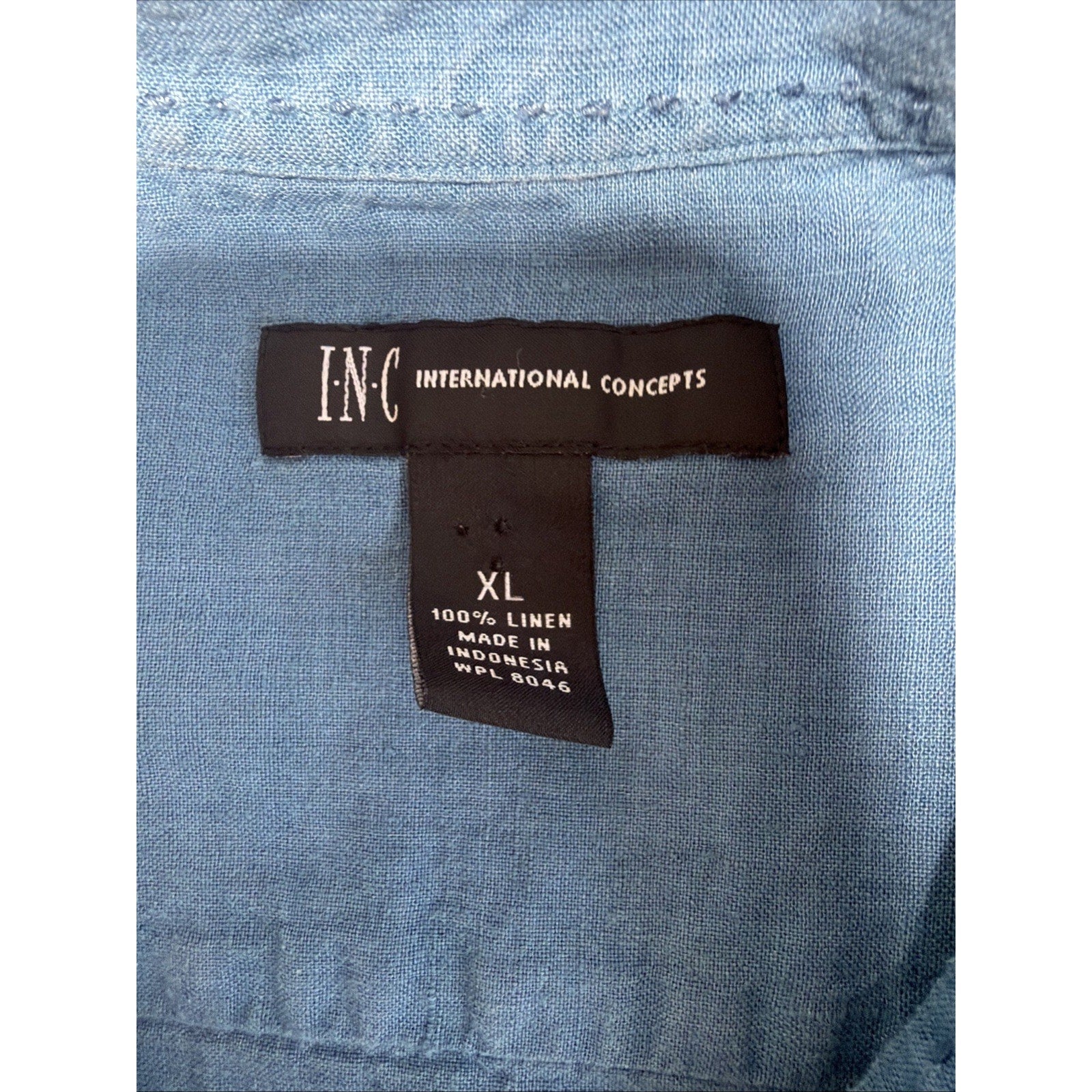 Inc International Concepts Men's Short Sleeve 100% Linen Button Down Shirt XL