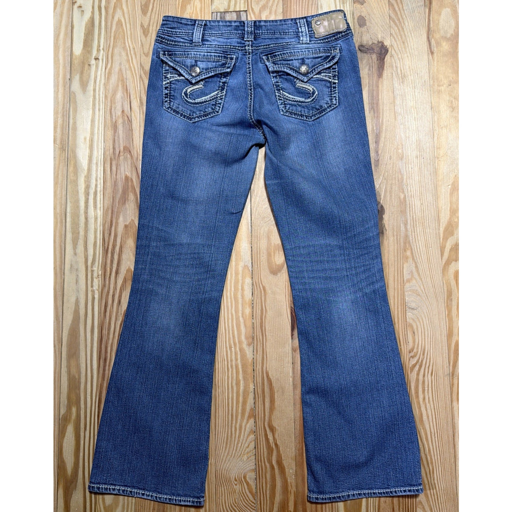 Silver Jeans Suki Surplus women’s stretch blue denim Bootcut jeans size 32x31