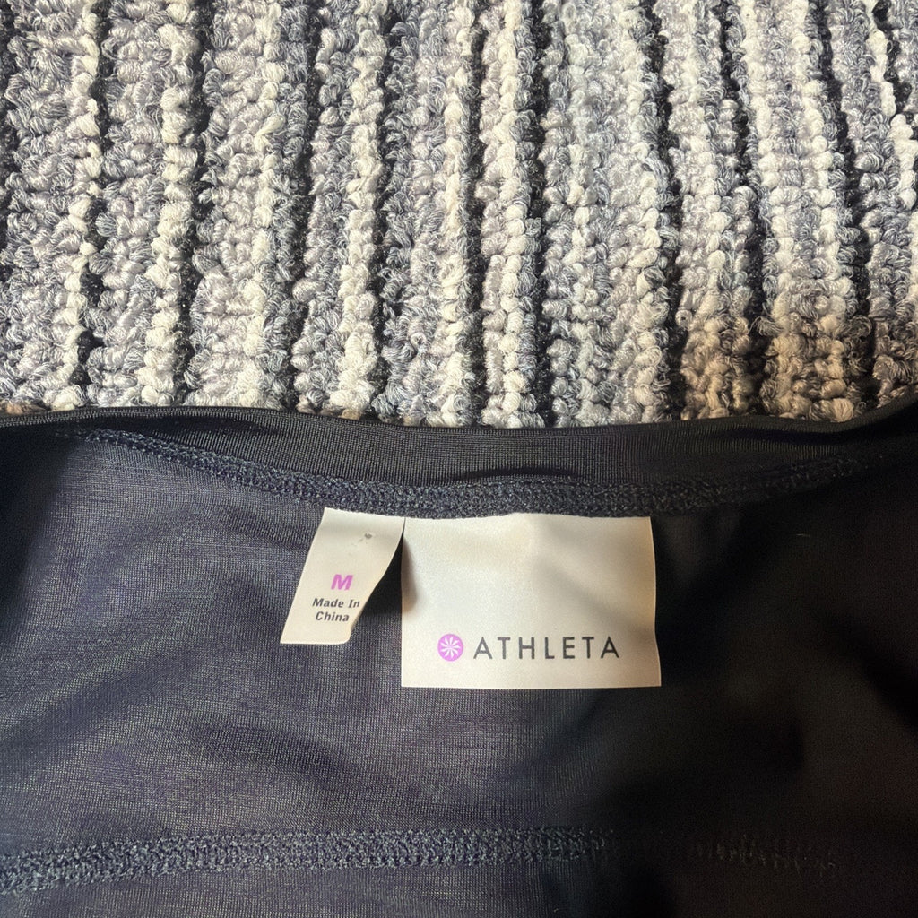 Athleta Ruched Tank Black Athleisure Athletic Size Medium Stretch