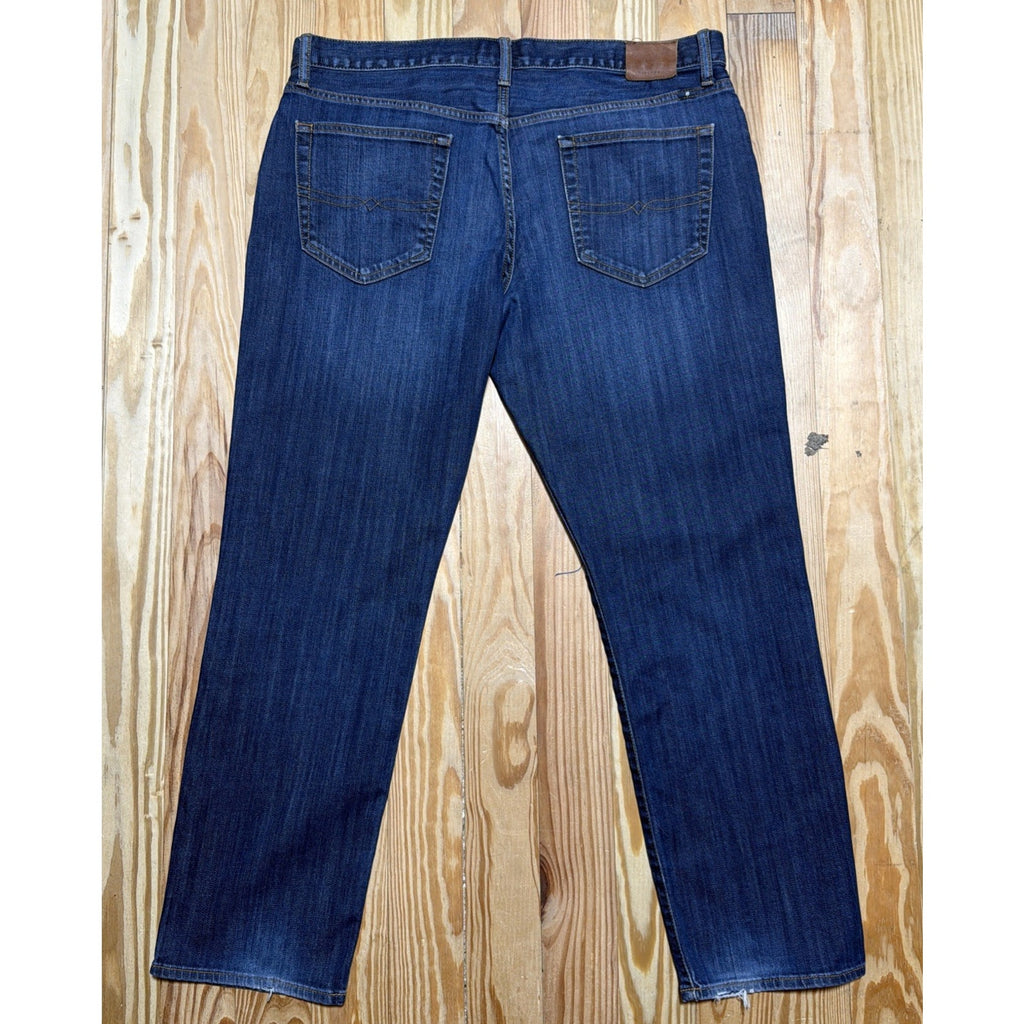 Lucky Brand 181 Relaxed Straight Jeans Mens 38x30 Dark Wash Stretch Denim