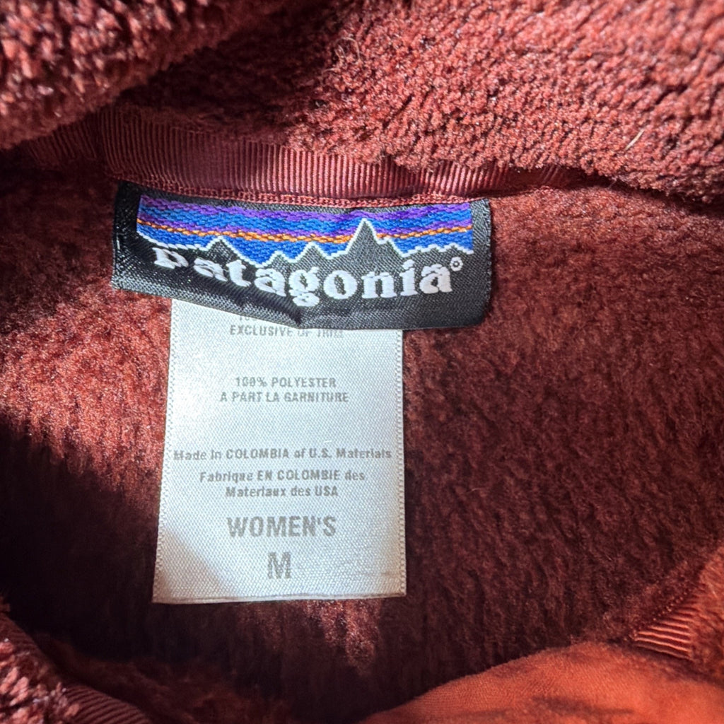 Patagonia Jacket Womens M Red Polartec Re Tool Snap Fleece Pullover Sweater M