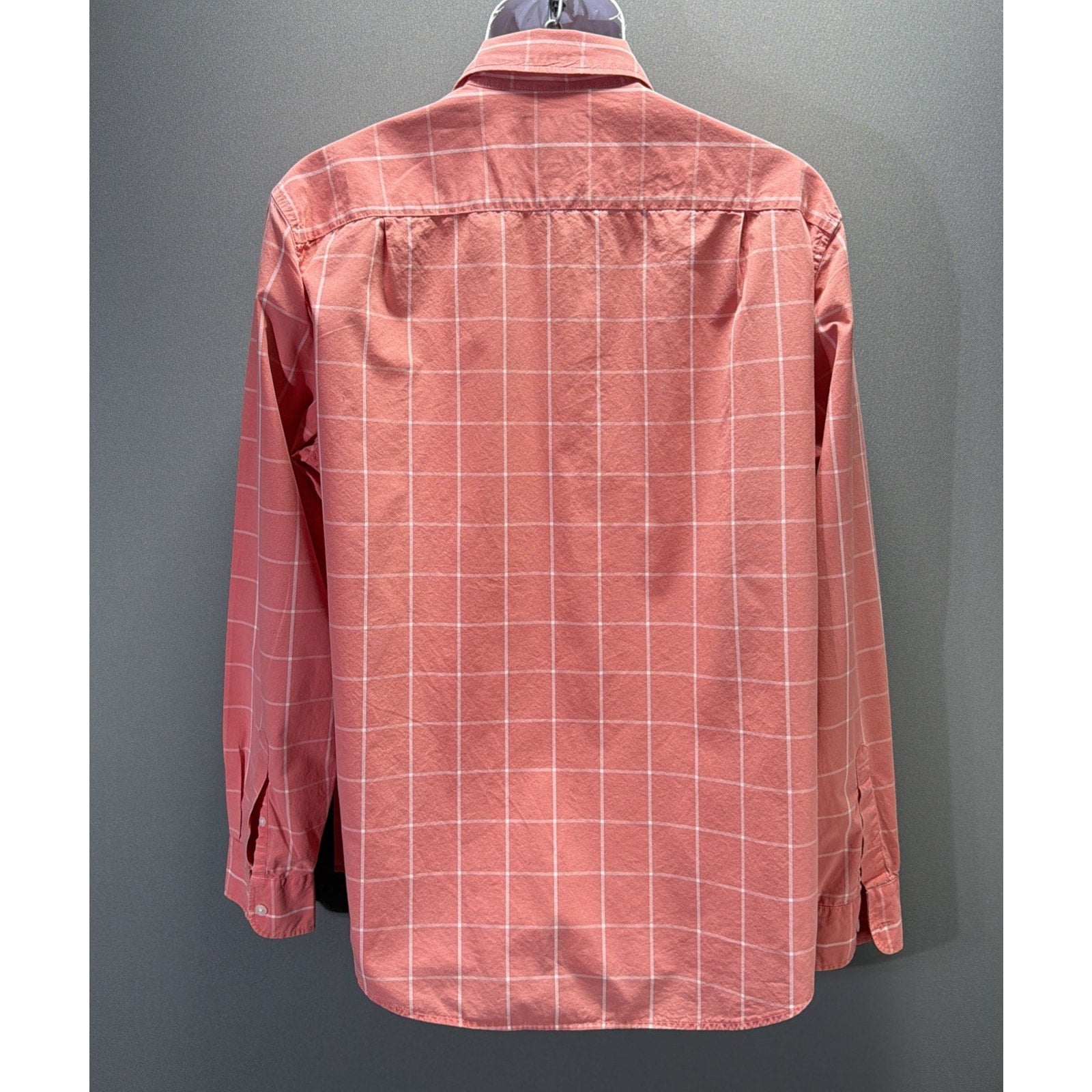 American Eagle Outfitters Shirt Men’s Size L Pink White Classic Fit Long Sleeve