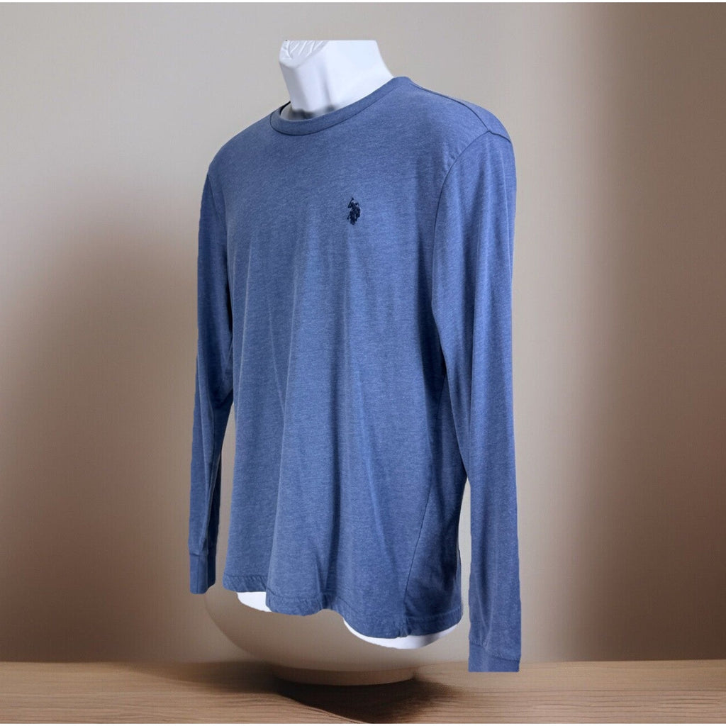 U.S. Polo Assn. Long Sleeve Shirt Henley Men’s Blue Size Medium
