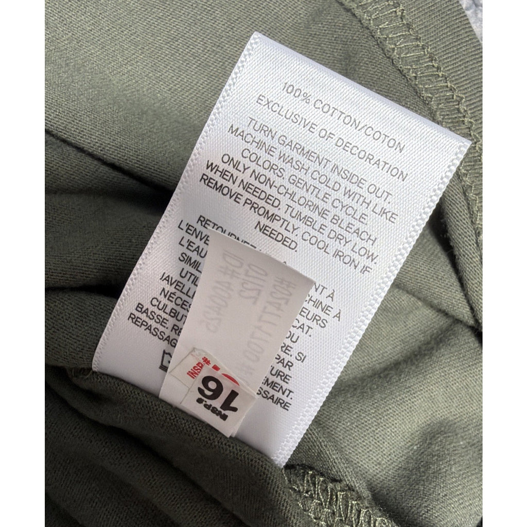 EXPRESS Men's Solid Essential Crew Neckline Logo T-Shirt, Green Sz XL