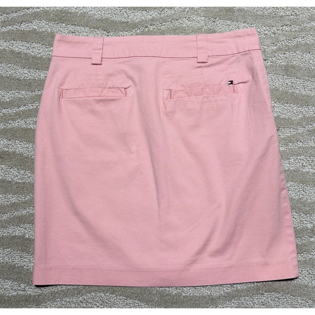 Tommy Hilfiger Pink Twill Chino A-Line Skirt Size 2 Golf Casual Beach