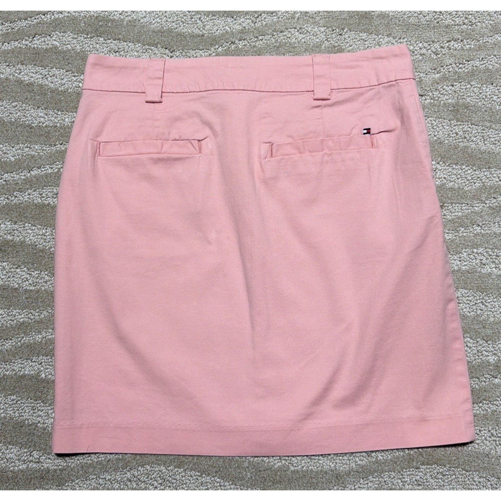 Tommy Hilfiger Pink Twill Chino A-Line Skirt Size 2 Golf Casual Beach