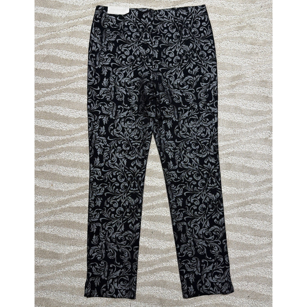 Chico's Women's So Slimming Petite Juliet Scroll-Print Ankle Pants Size 4 NWT
