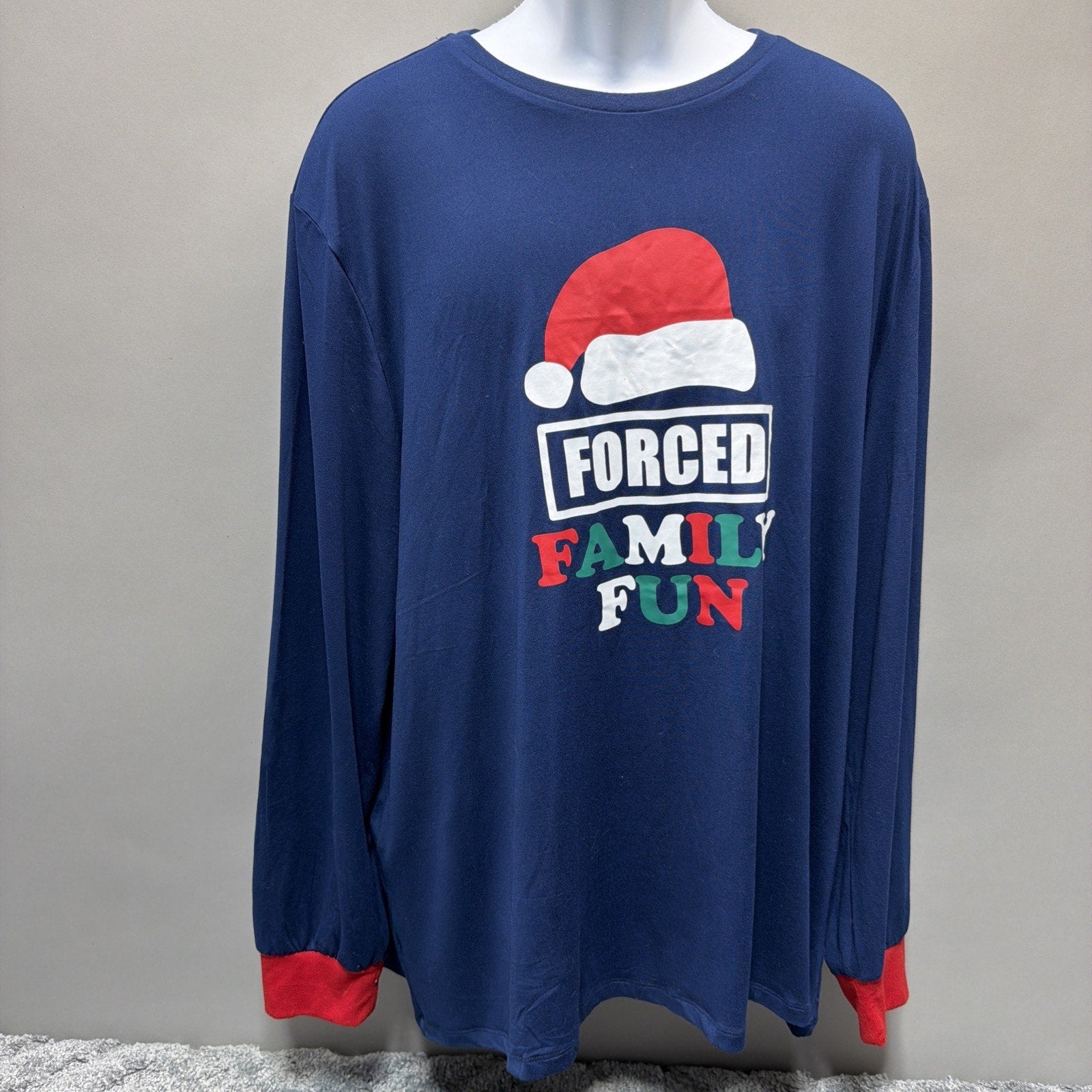 Holiday Time Mens Fun Christmas Sleepwear Size XXL Forced Family Fun