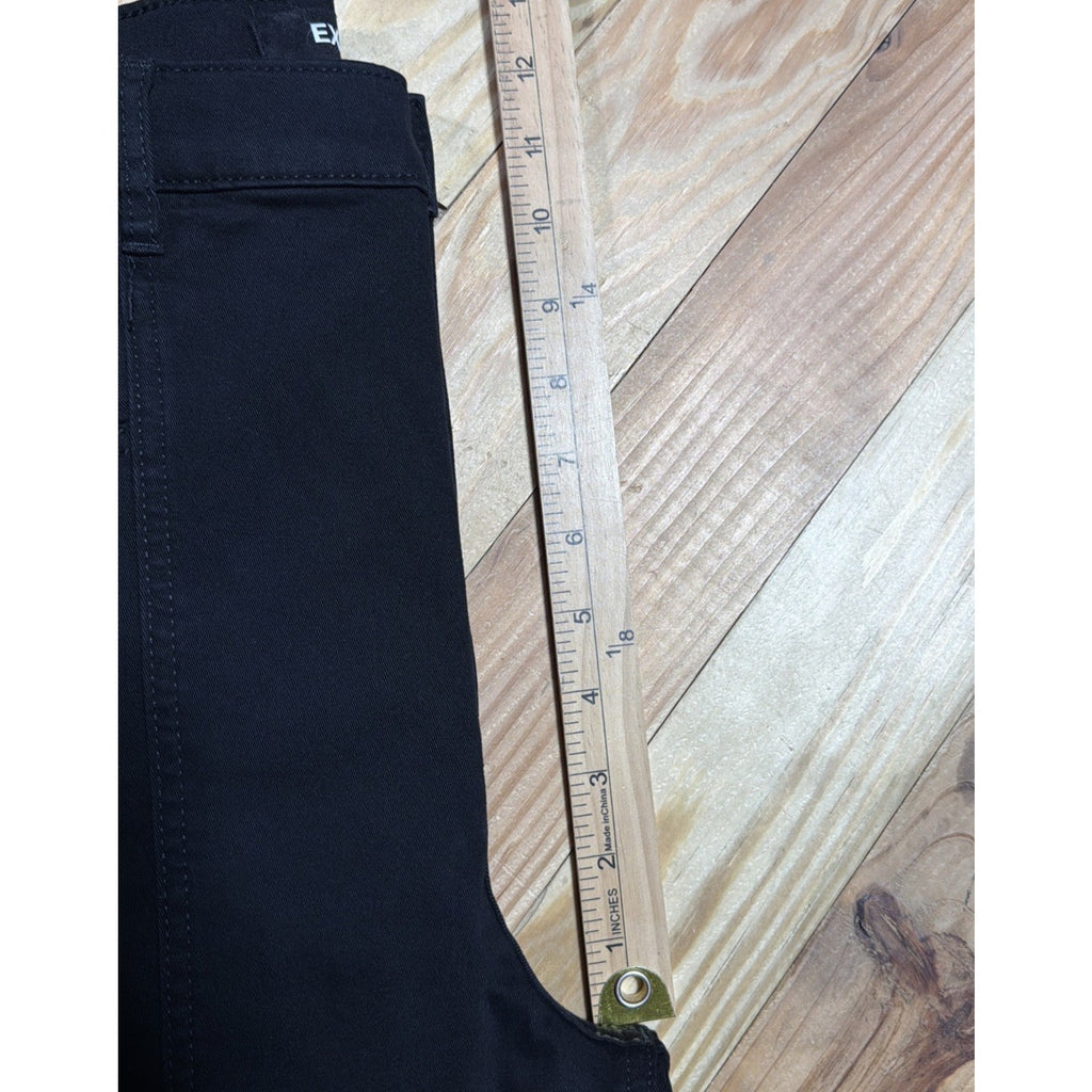 Express Black Women's Super High Rise Straight Leg Jeans Stretch size 12 NWOT