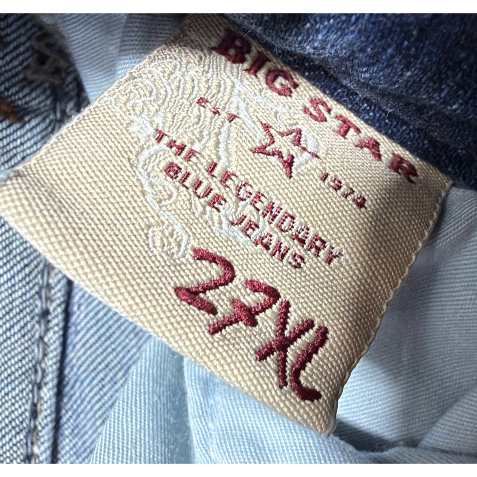 Big Star Liv Boot Jeans Womens 27XL Blue Wash Low Rise Bootcut Embroidered Denim