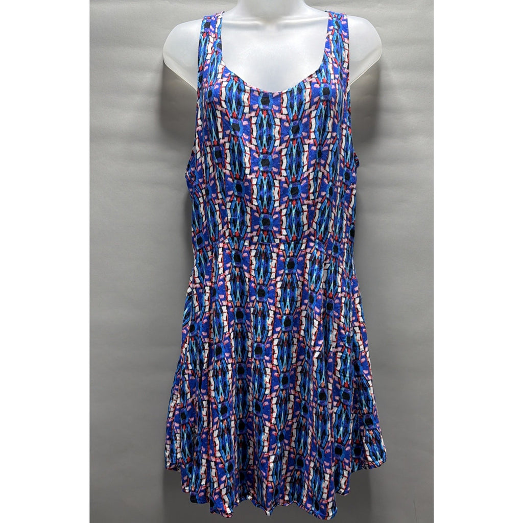 Bebop racerback colorful sleeveless Mini dress Beachy Vaca Casual size XL