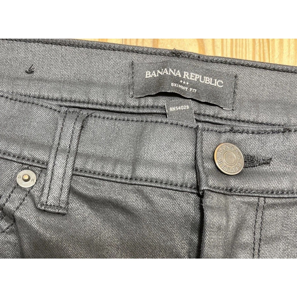 Banana Republic Black Coated Skinny Fit Jeans Size 28