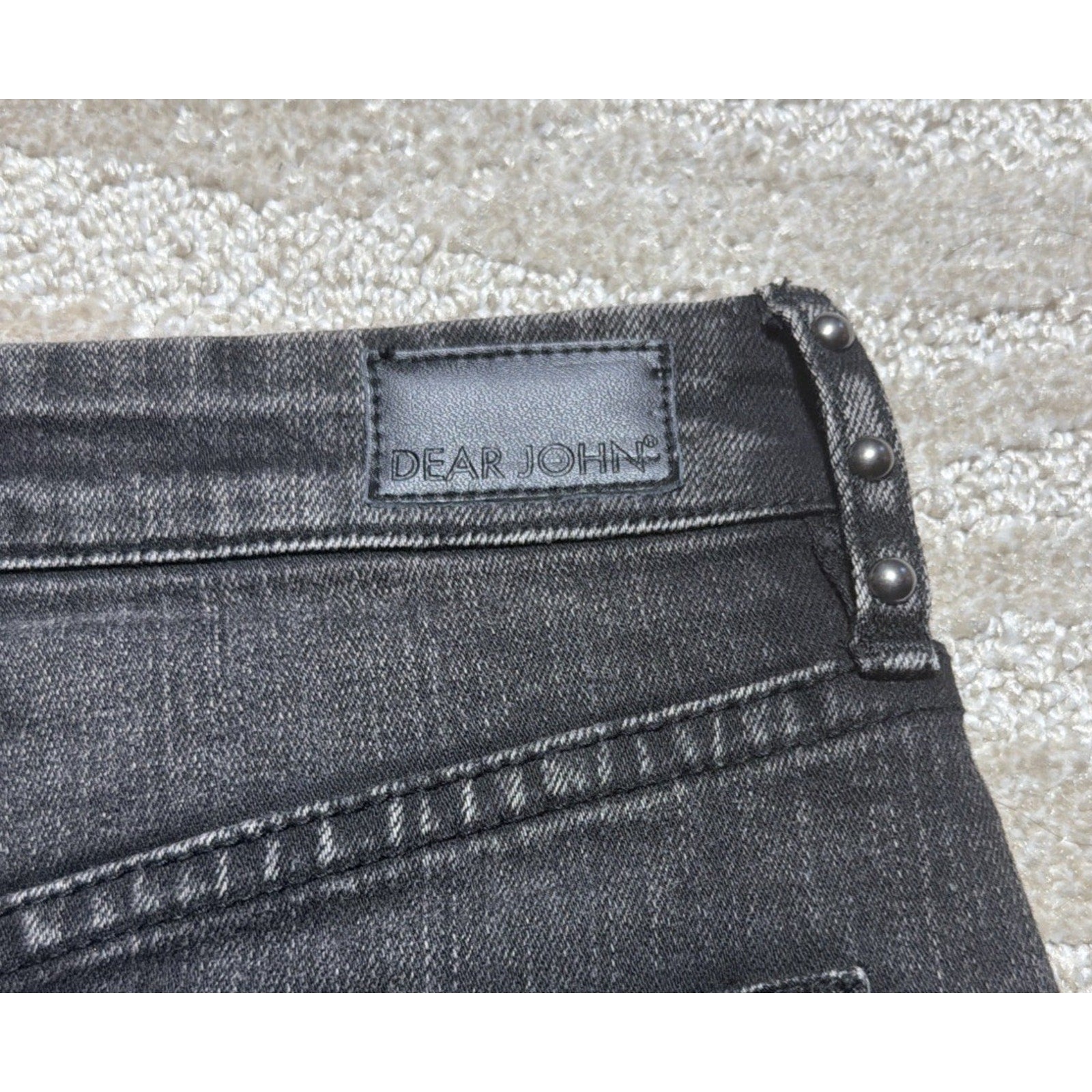 Women’s Dear John Kaylee Studded 5 Pockets Mini Skirt size 26 Stretch