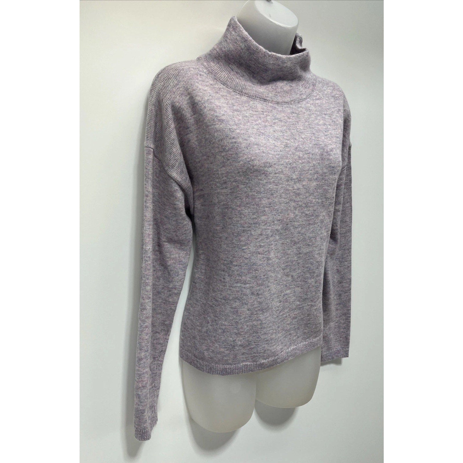 TALBOTS Purple MOCK NECK SWEATER SIZE Small