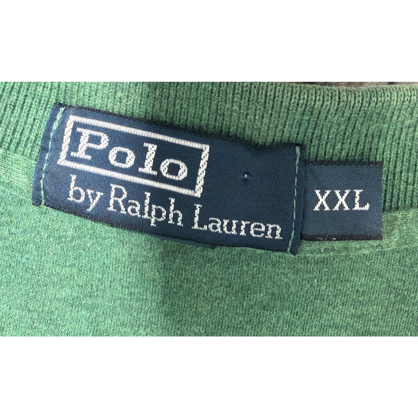 Polo Ralph Lauren Polo Shirt Mens Green Long Sleeve Cotton Soft Preppy XXL