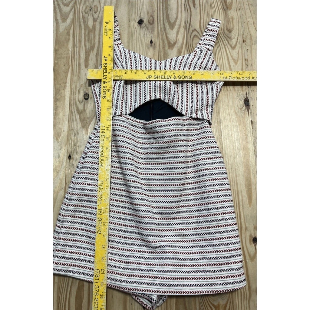 Zara Trafaluc Collection Romper Women Small Striped Cutout Mini