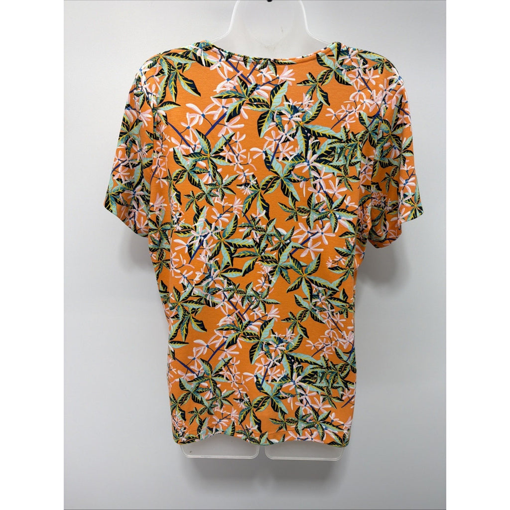 Rebecca Malone Women’s Hawaiian Floral Tee Large