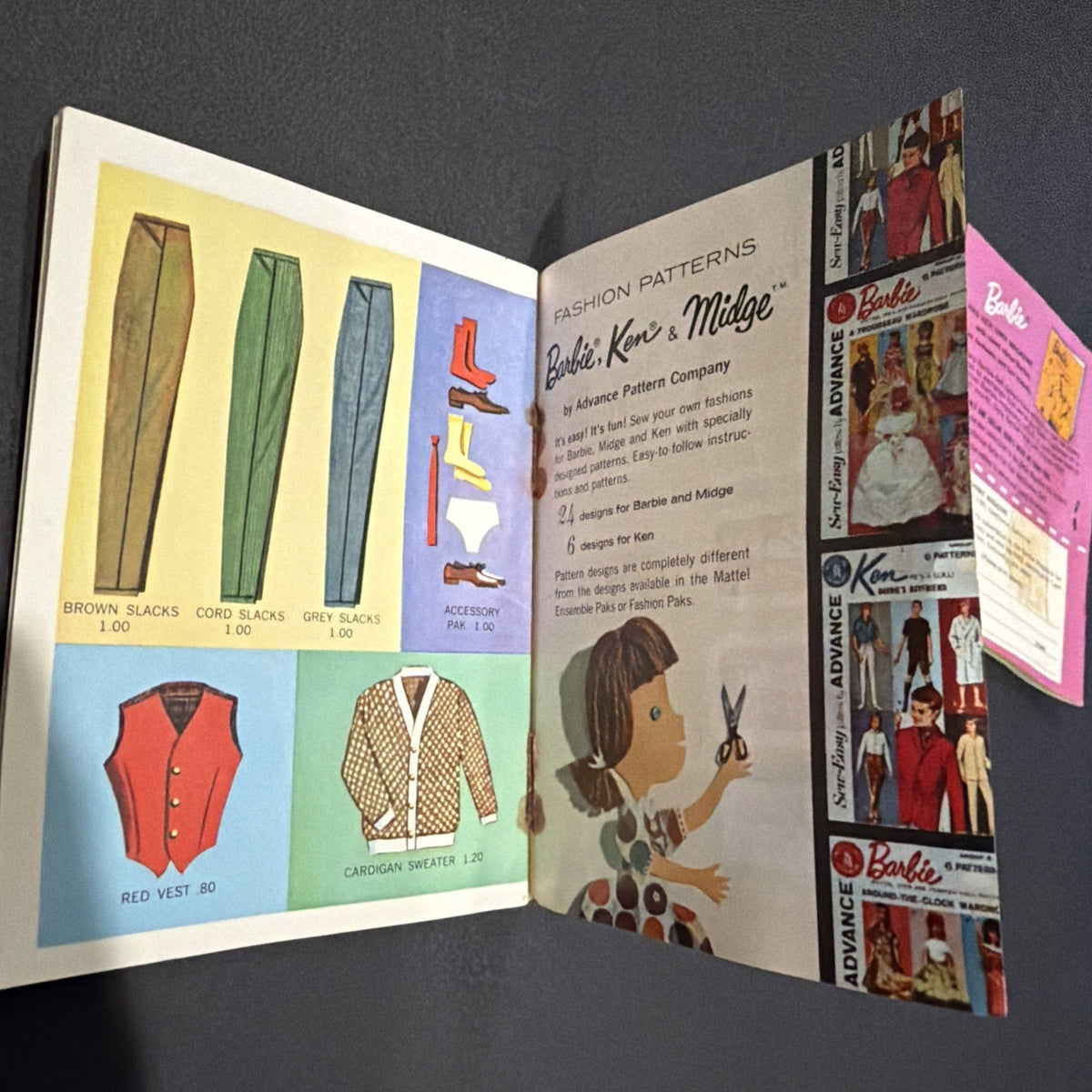 Vintage 1962 Mattel Barbie And Ken Teenage Fashion Mini Booklets Lot of 2