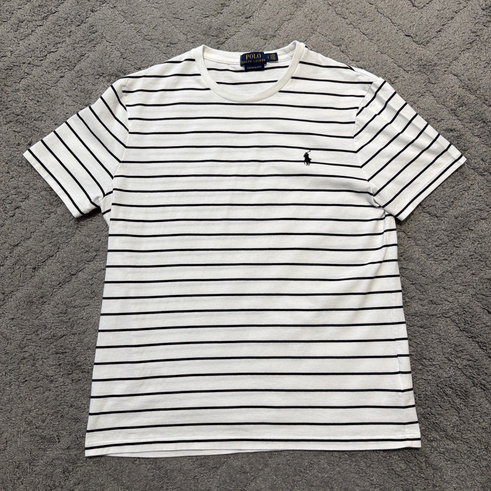 Polo Ralph Lauren Custom Slim Fit Striped Soft Cotton Shirt Mens Large