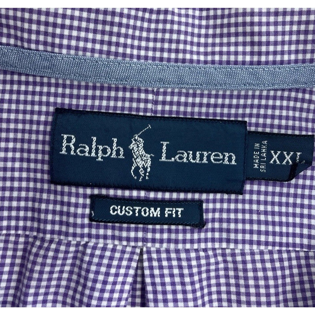 Polo by Ralph Lauren Custom Fit Gingham Long Sleeve button Up Shirt Size: XXL